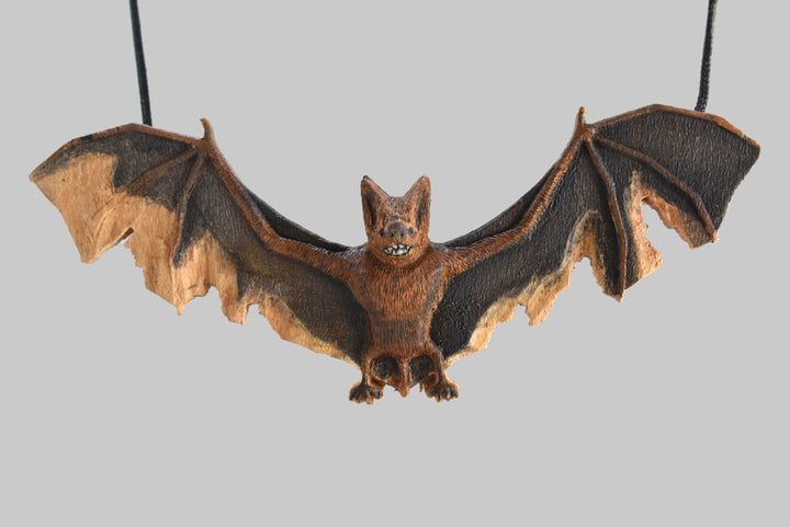 wooden bat necklace