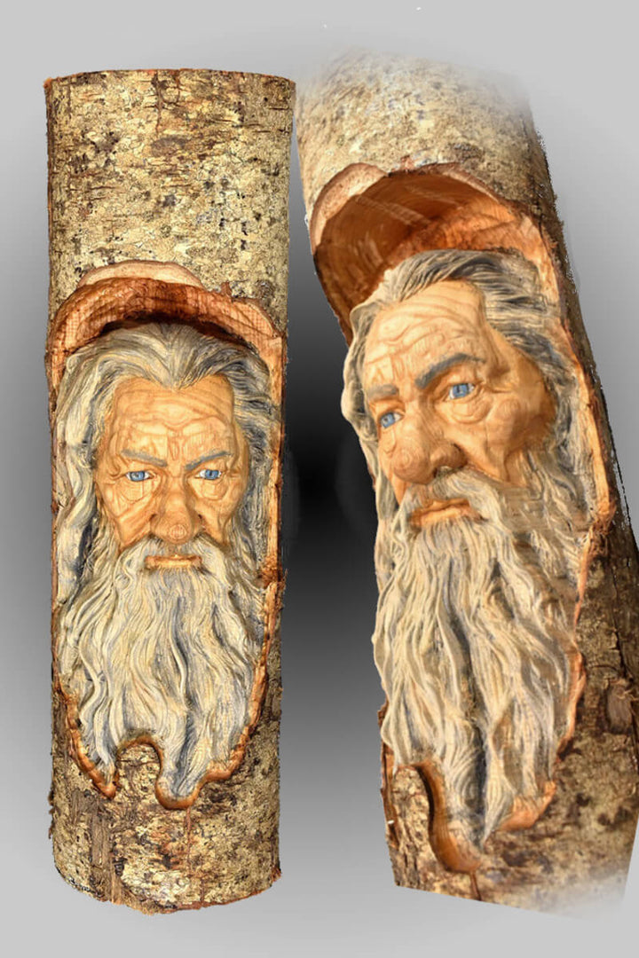 gandalf wood sculpture