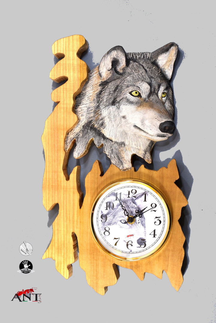 wolf wall clock