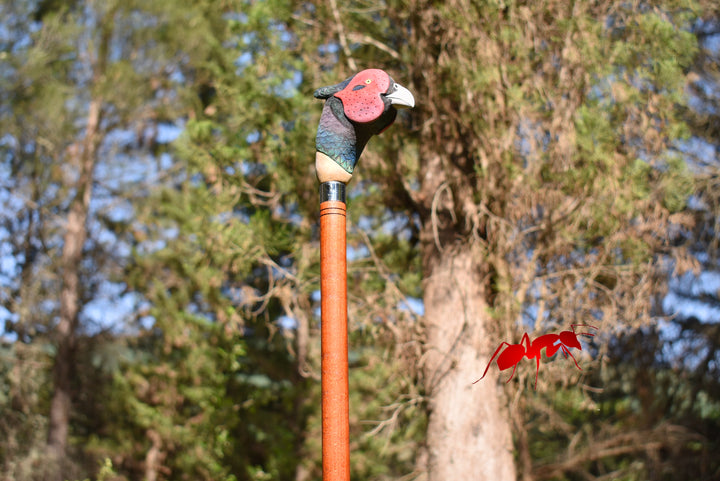 custom wood walking stick,pheasant bird,hunting decor gift for bird lovers - AntSarT 