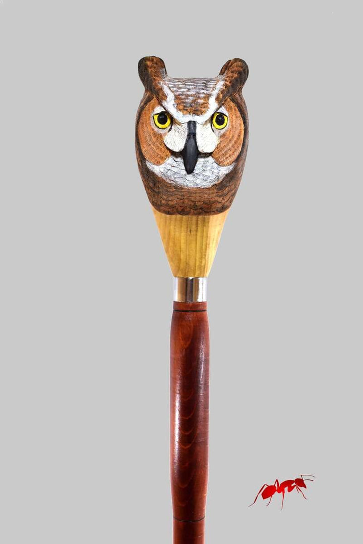 owl hiking stick