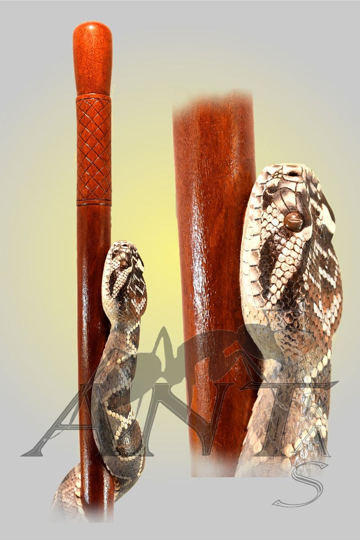 snake head walking stick